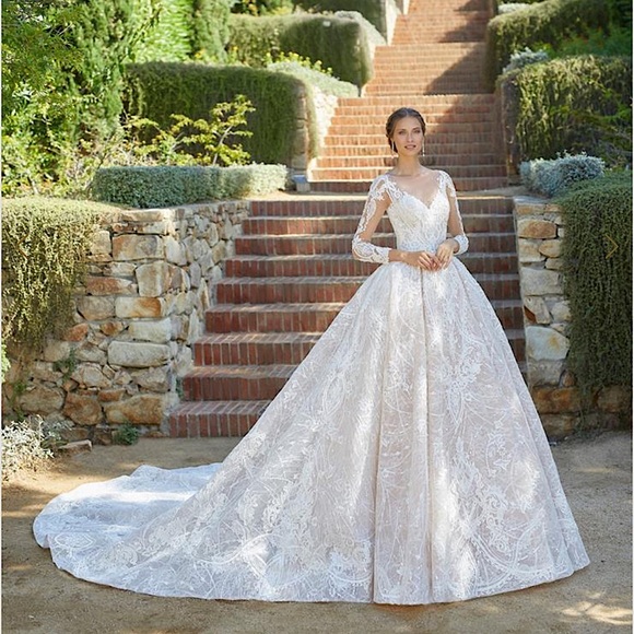 Rosa Clara Martha Blanc Wedding Gown + Veil - Picture 4 of 17